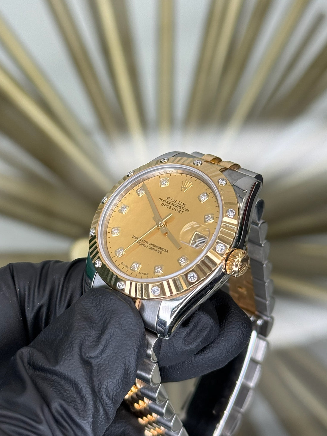 Rolex Datejust 31 Champagne MOP Dia Dial on Jubilee 178313