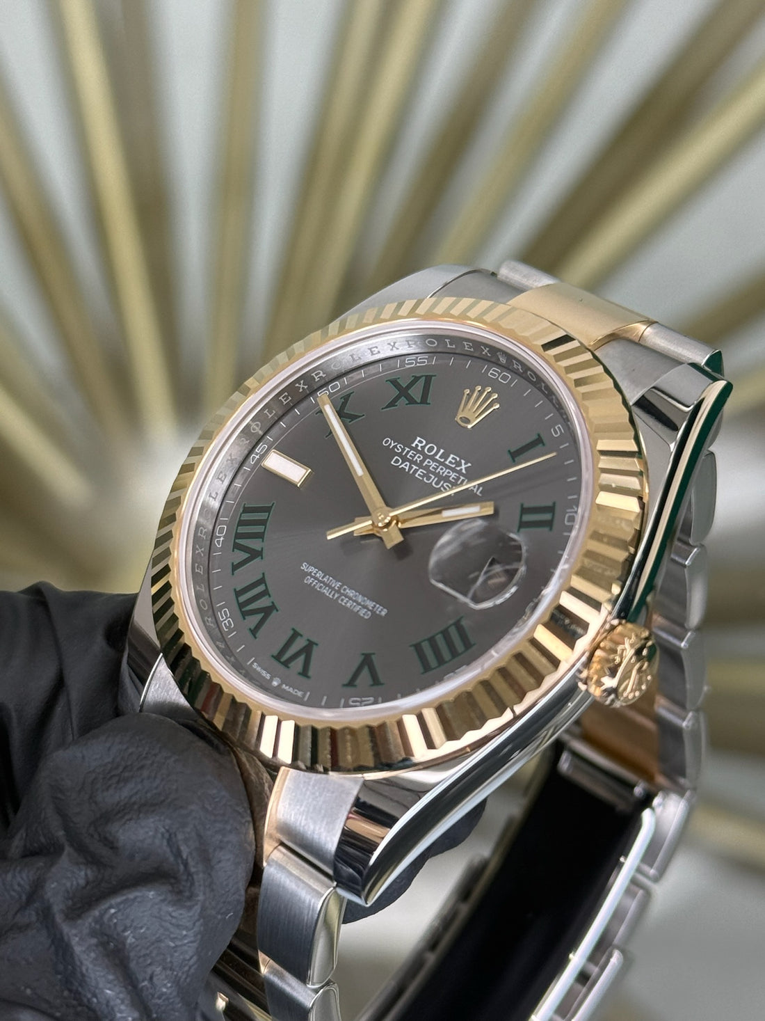 Rolex Datejust 41 Slate Green Roman Dial on Oyster 126333 2026 Complete