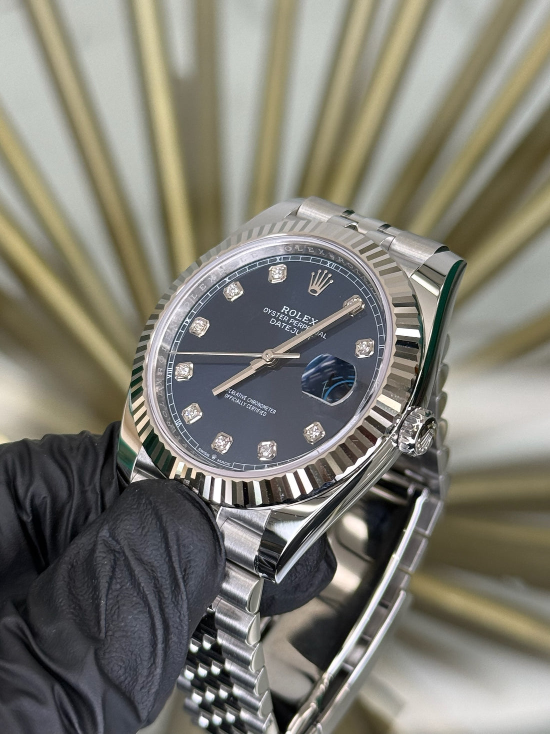 Rolex Datejust 41 Blue Diamond Dial on Jubilee 126334 2026 Complete