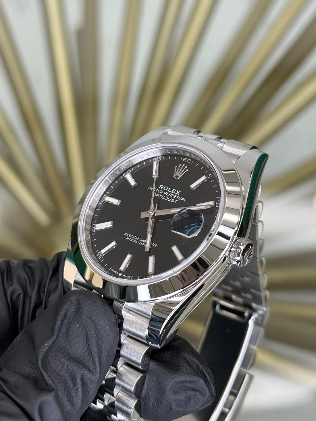 Rolex Datejust 41 Black Index Dial on Jubilee 126300 2026 Complete