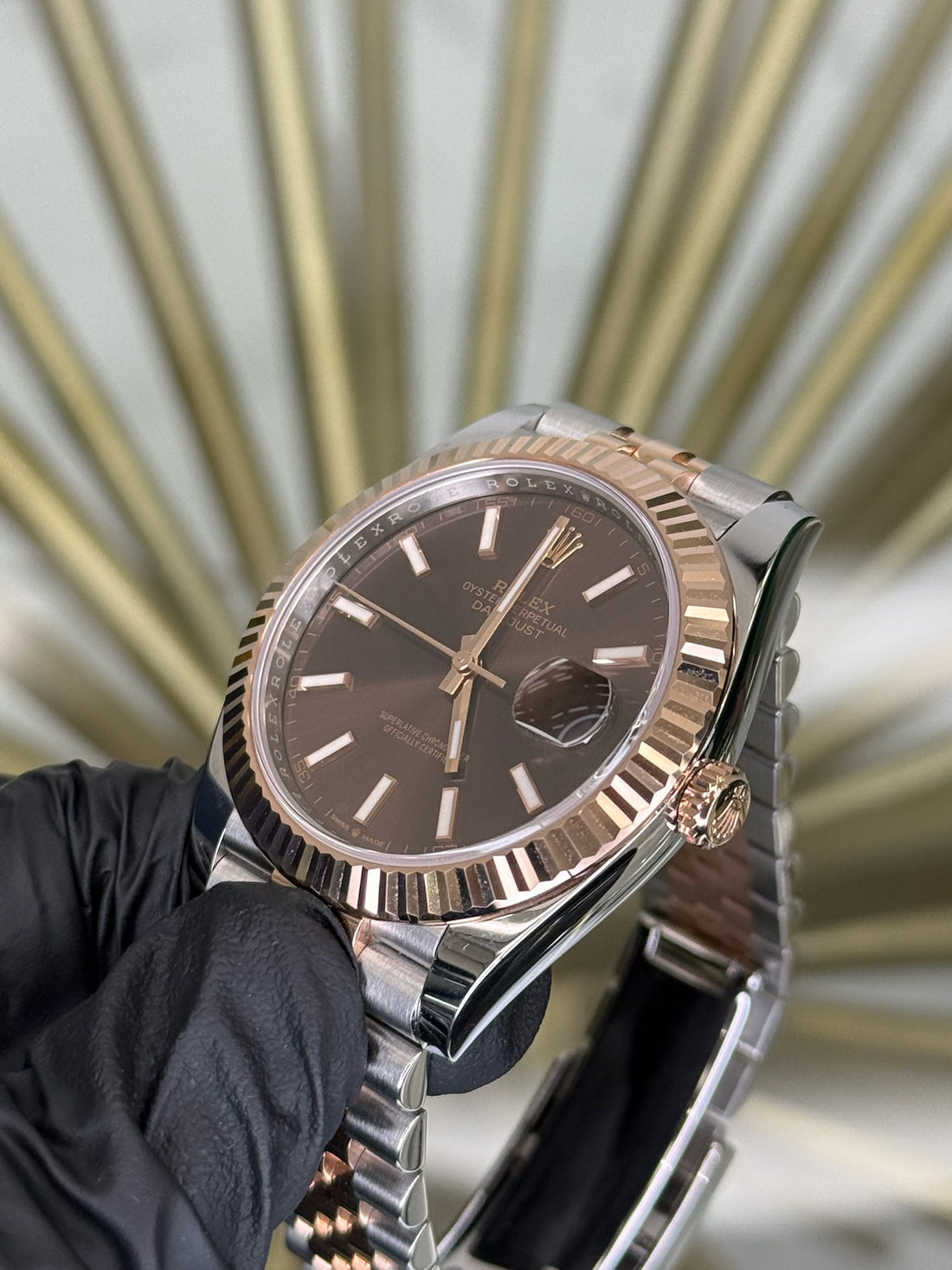 Rolex Datejust 41 Chocolate Index Dial on Jubilee 126331 2020 Card