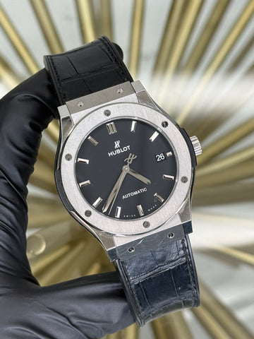 Hublot Classic Fusion Black Dial on Leather Strap 542.NX.1171.LR