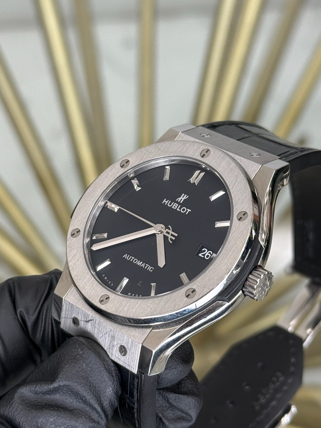 Hublot Classic Fusion Black Dial on Leather Strap 542.NX.1171.LR
