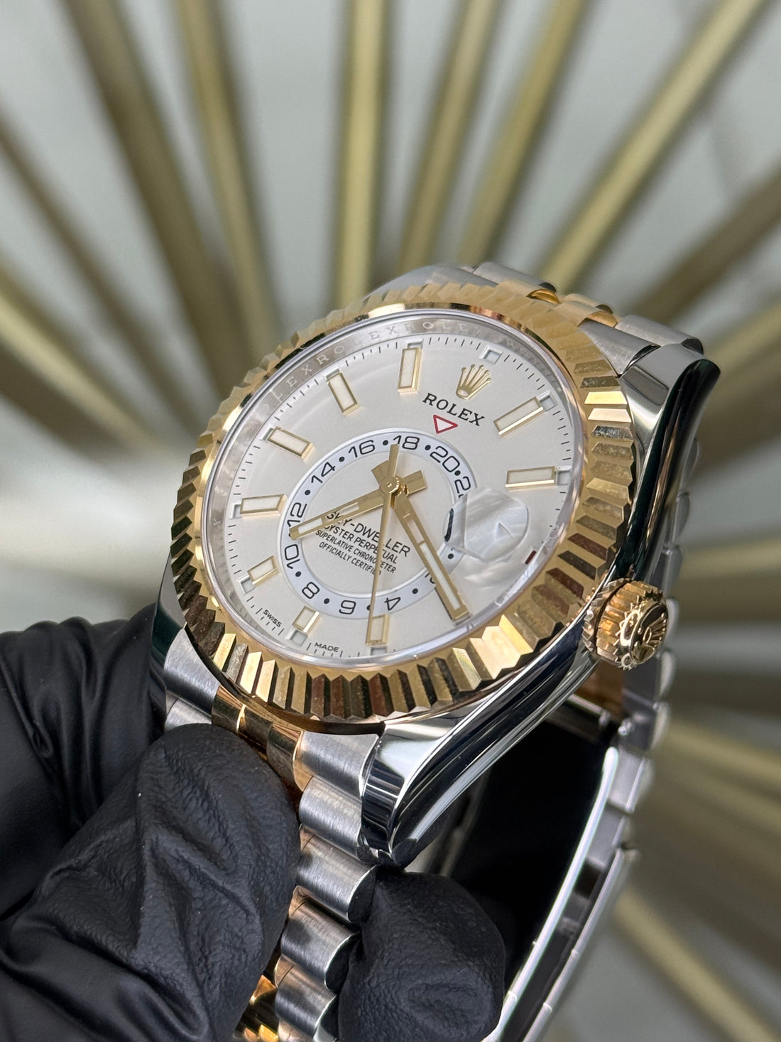 Rolex SkyDweller White Dial on Jubilee 326933 2022 Card