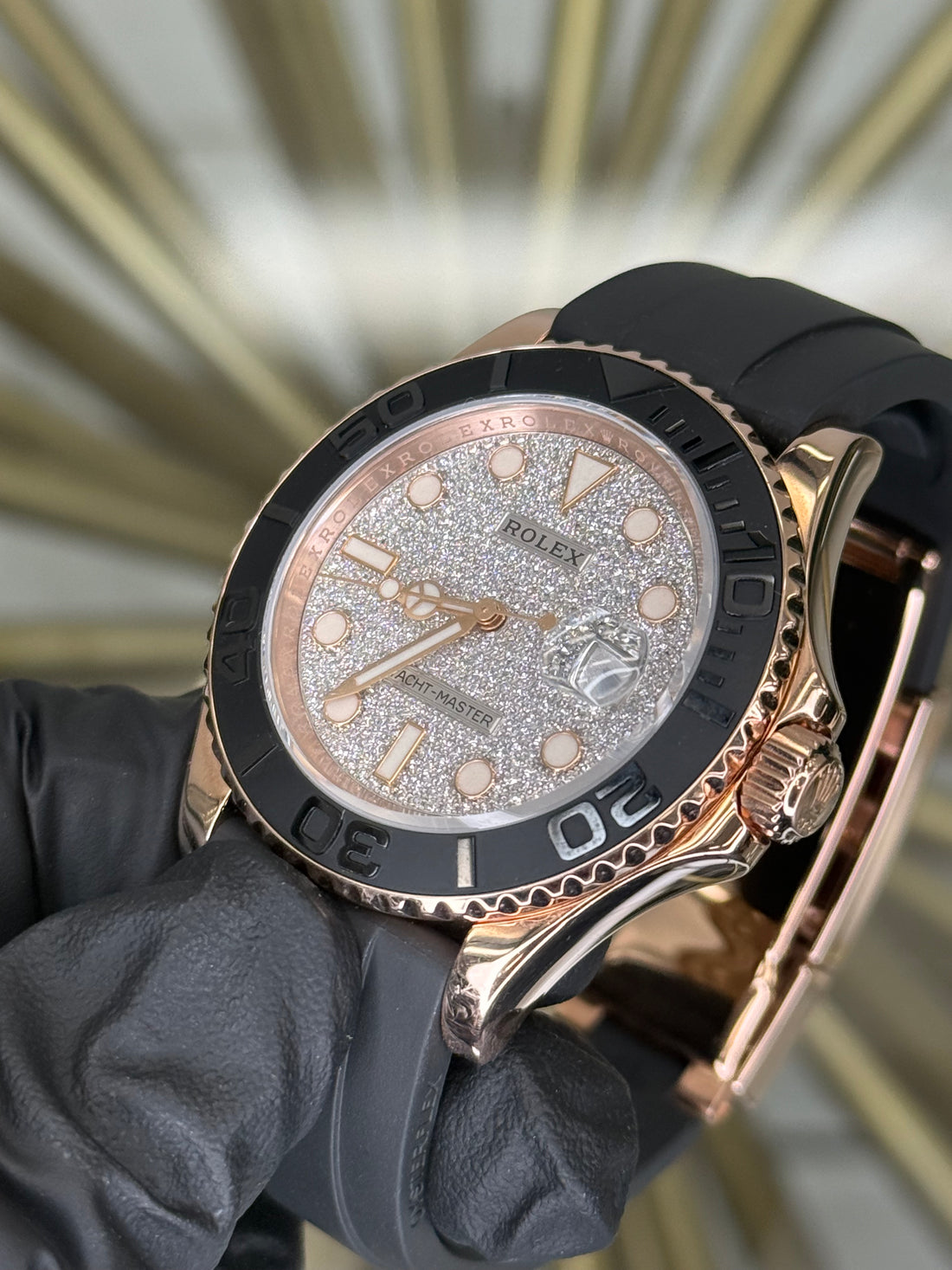 Rolex Yacht-Master Diamond Paved Dial on Oysterflex 126655