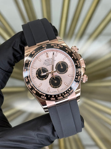 Rolex Daytona Sundust And Black Index Dial on Oysterflex 126515LN 2026 Complete