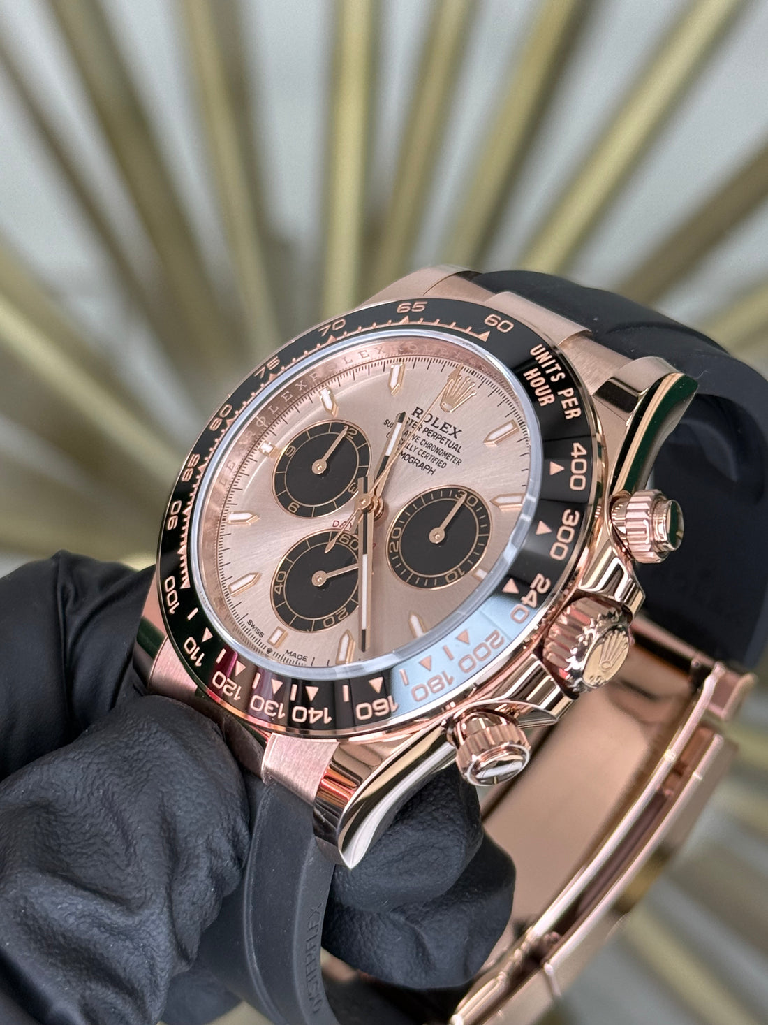 Rolex Daytona Sundust And Black Index Dial on Oysterflex 126515LN 2026 Complete
