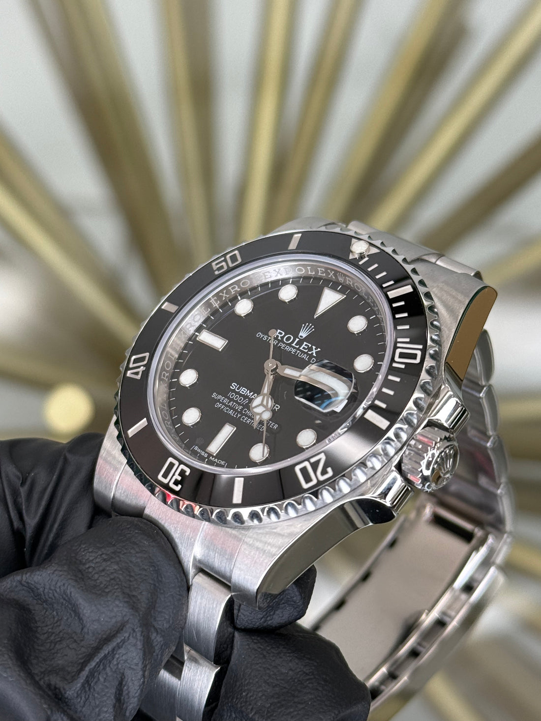 Rolex Submariner Black Dial on Oyster 116610LN 2017 Card