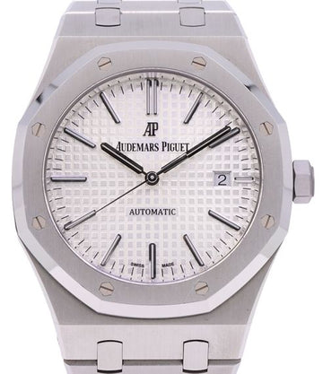 Audemars Piguet Royal Oak Selfwinding White Dial on Bracelet 15400ST.OO.1220ST.02 2019 Papers