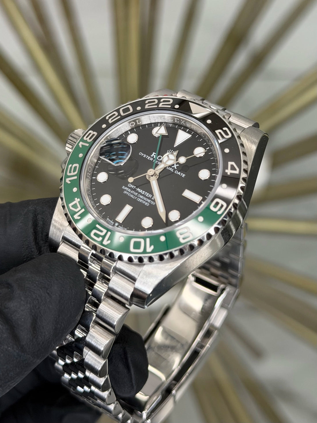 Rolex GMT-Master II "Sprite" Black Dial on Jubilee 126720VTNR 2024 Complete