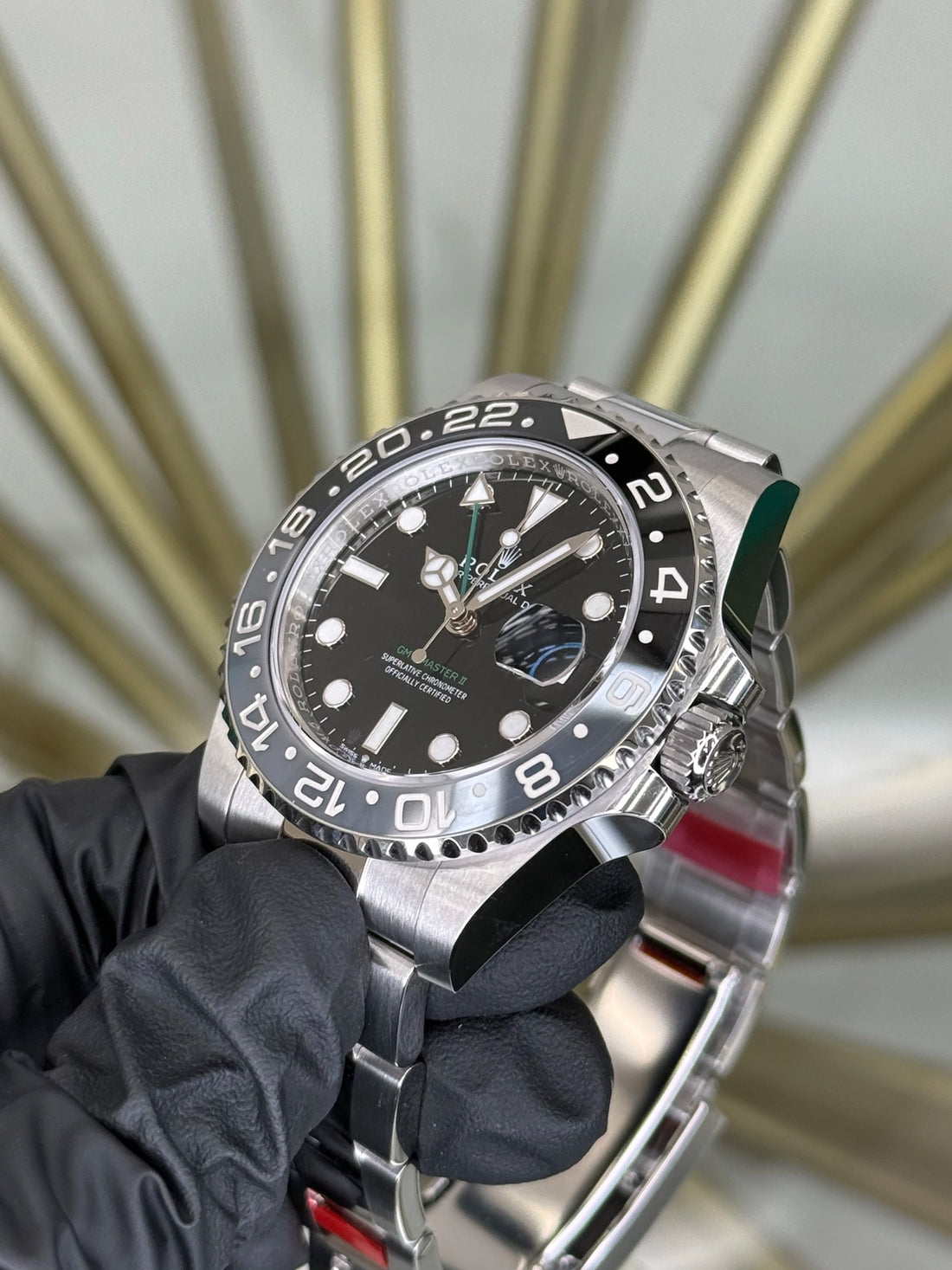 Rolex GMT-Master II Bruce Wayne Black Dial on Oyster 126710GRNR 2025 Complete