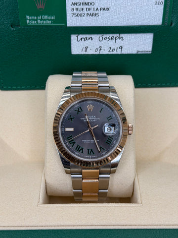 Rolex Datejust 41 Wimbledon Dial on Oyster 126331 2019 Complete