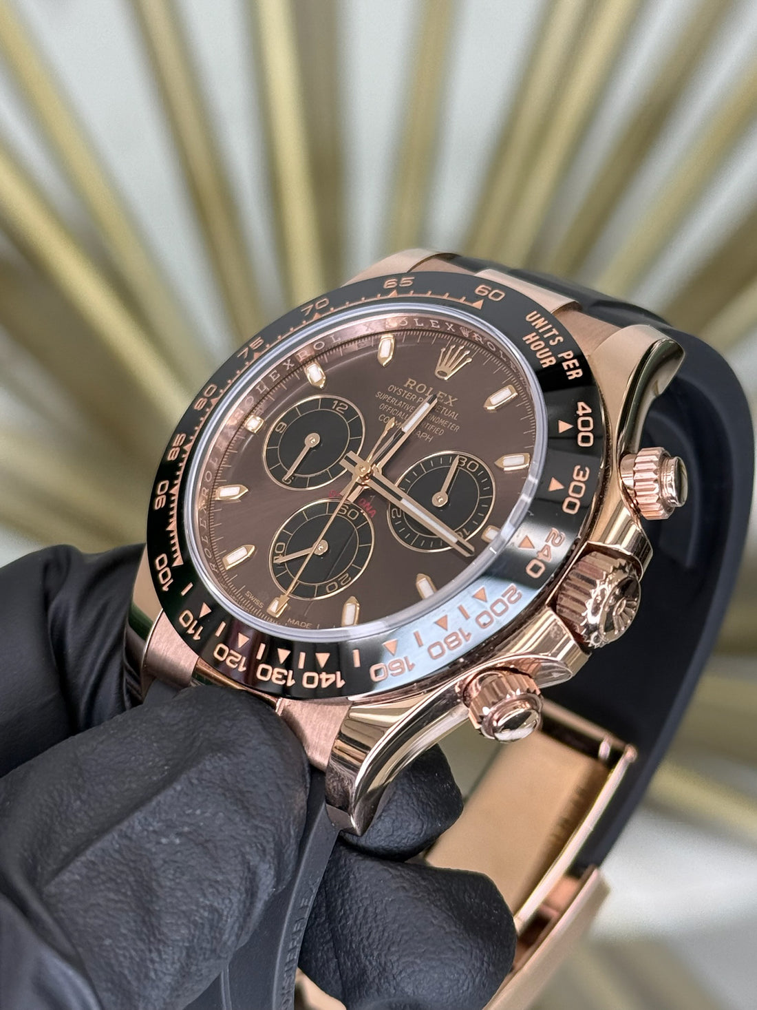 Rolex Daytona Chocolate Dial on Oysterflex 116515 2023 Card