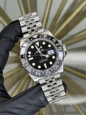 Rolex GMT-Master II Bruce Wayne Black Dial on Jubilee 126710GRNR 2026 Complete