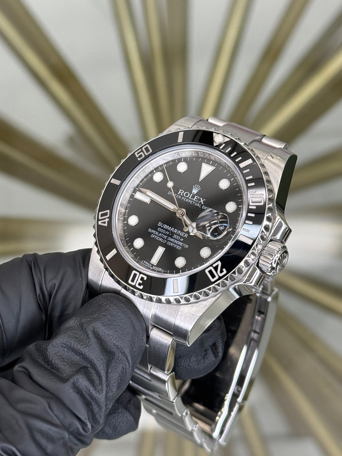 Rolex Submariner Black Dial on Oyster 116610LN 2015 Card
