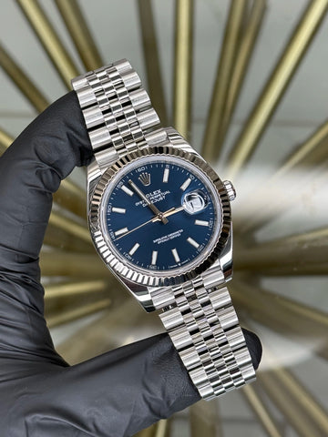 Rolex Datejust 41 Blue Index Dial on Jubilee 126334 2021 Card