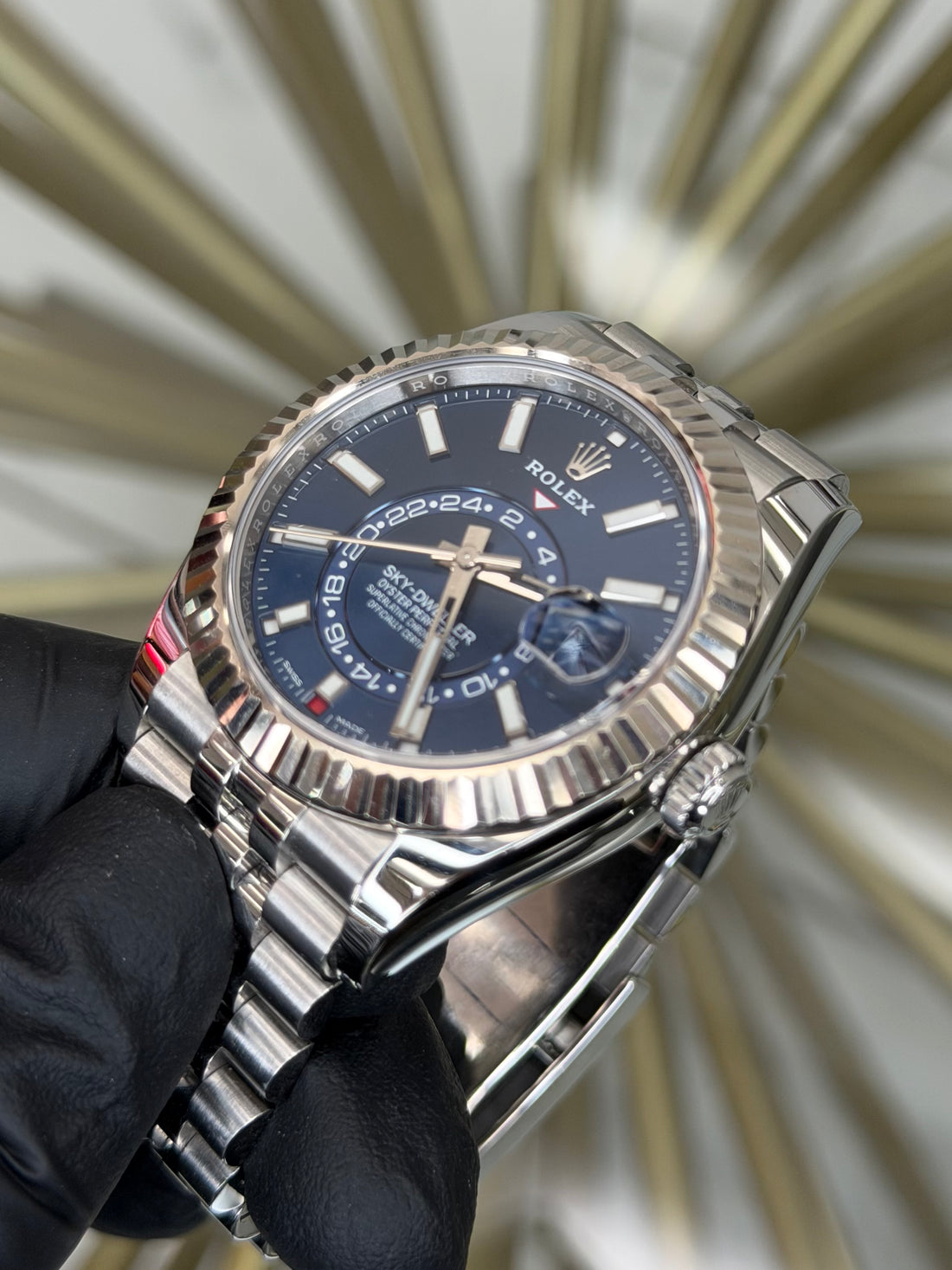 Rolex SkyDweller Blue Dial on Jubilee 326934 2023 Complete