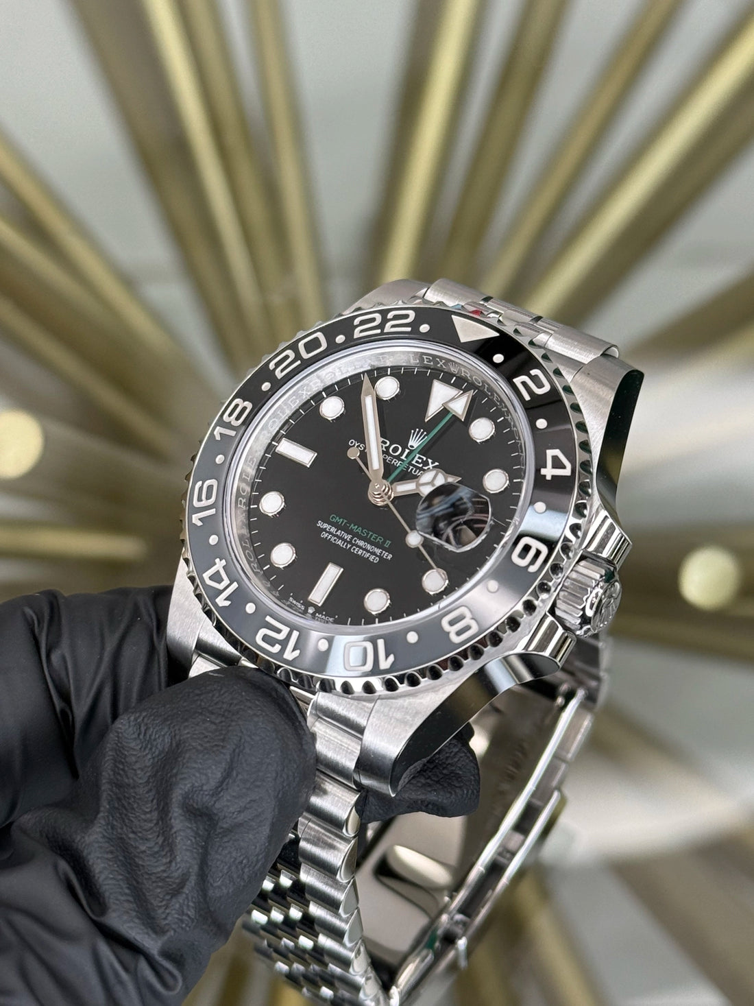 Rolex GMT-Master II Bruce Wayne Black Dial on Jubilee 126710GRNR 2026 Complete