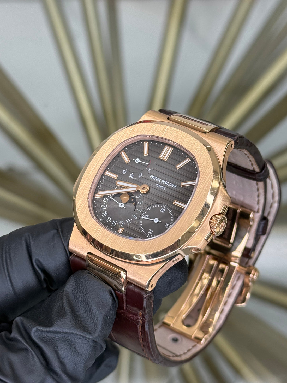 Patek Philippe Nautilus Black-Brown Dial on Strap 5712R-001 2021