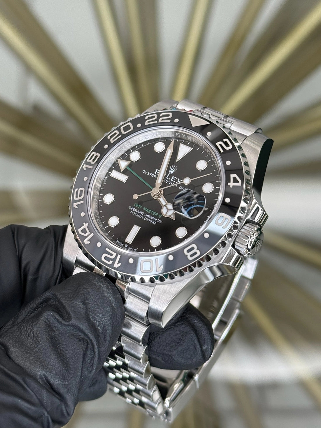 Rolex GMT-Master II Bruce Wayne Black Dial on Jubilee 126710GRNR 2026 Complete