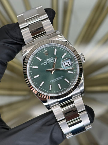Rolex Datejust 36 Mint Green Index Dial on Oyster 126234 2025 Complete