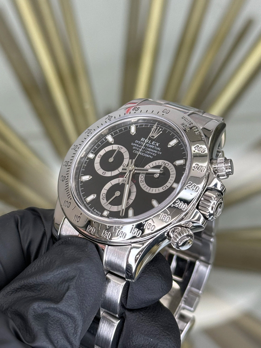 Rolex Daytona Black Dial on Oyster 116520