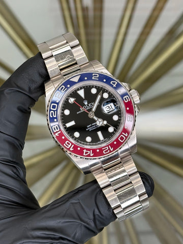 Rolex GMT Master II Black Dial on Oyster 116719BLRO 2015 Card