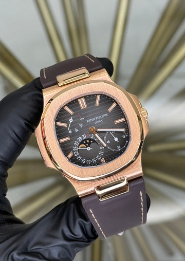 Patek Philippe Nautilus Black-Brown Dial on Strap 5712R-001 2013 Complete