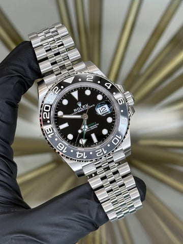 Rolex GMT-Master II Bruce Wayne Black Dial on Jubilee 126710GRNR 2026 Complete
