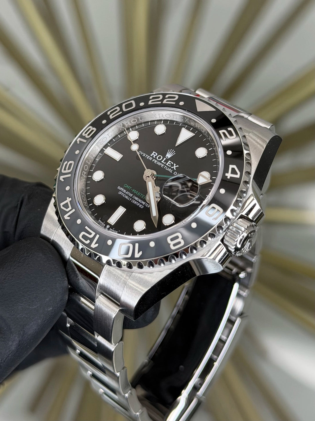 Rolex GMT-Master II Bruce Wayne Black Dial on Oyster 126710GRNR 2025 Complete