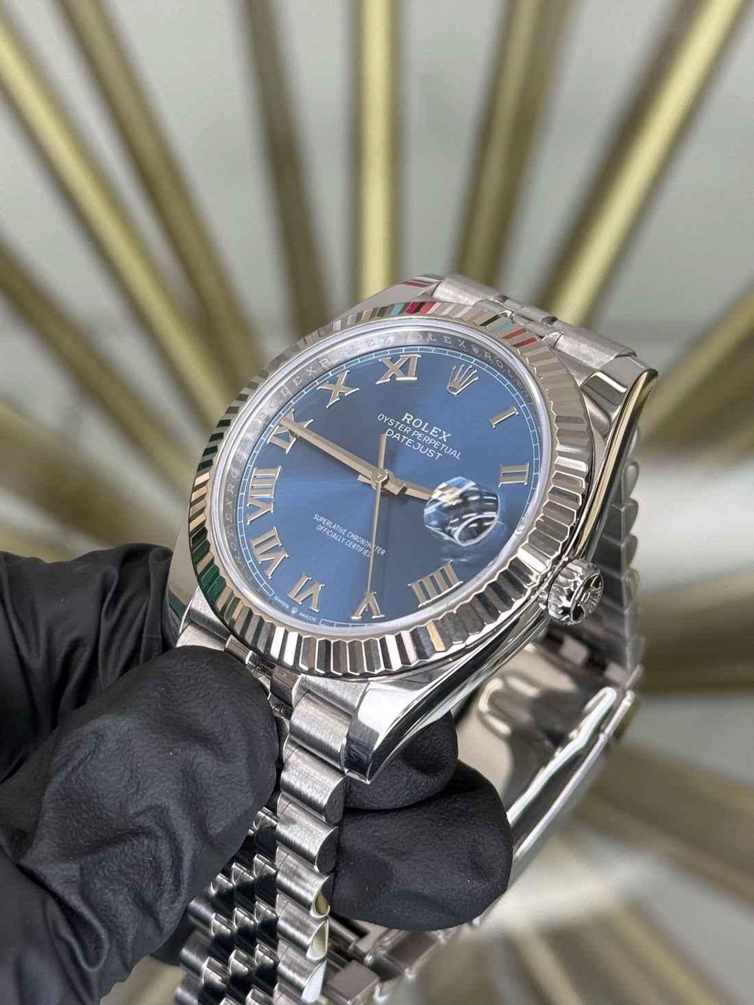 Rolex Datejust 41 Blue Roman Dial on Jubilee 126334 2025 Complete