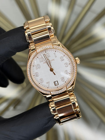Patek Philippe Twenty-4 White Linen Dial on Bracelet 7300/1200R-010 2021 Complete