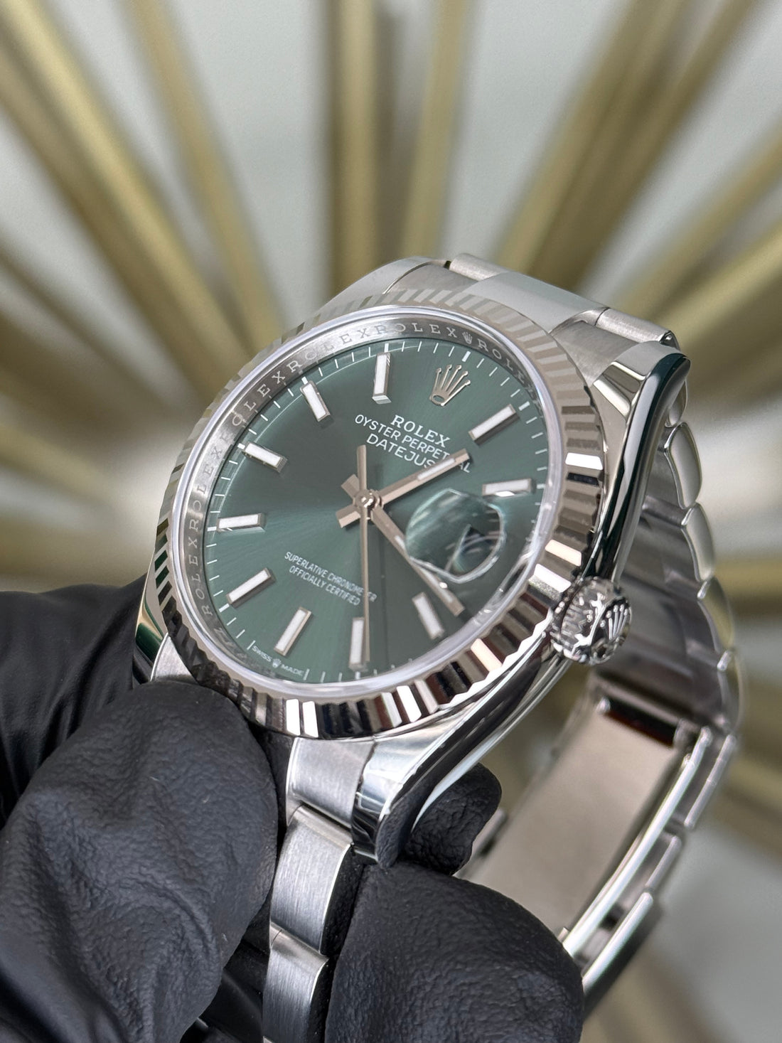 Rolex Datejust 36 Mint Green Index Dial on Oyster 126234 2025 Complete