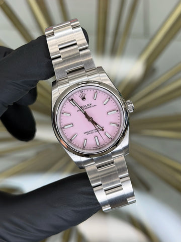 Rolex Oyster Perpetual 34 Candy Pink Dial on Oyster 124200 2026 Complete