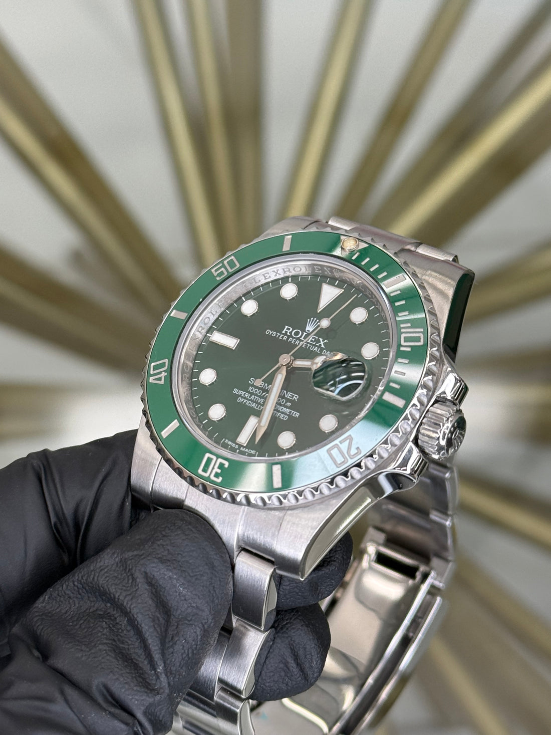 Rolex Submariner Hulk Green Dial on Oyster 116610LV
