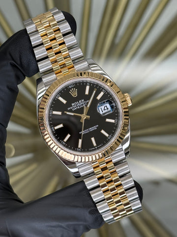 Rolex Datejust 41 Black Index Dial on Jubilee 126333 2021 Card