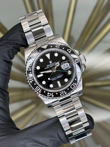 Rolex GMT-Master II Black "Green Arrow" Dial on Oyster 116710LN 2008 Complete