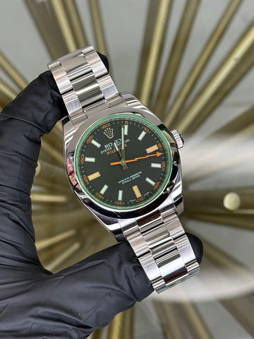 Rolex Milgauss Black Dial on Oyster 116400GV 2011 Complete