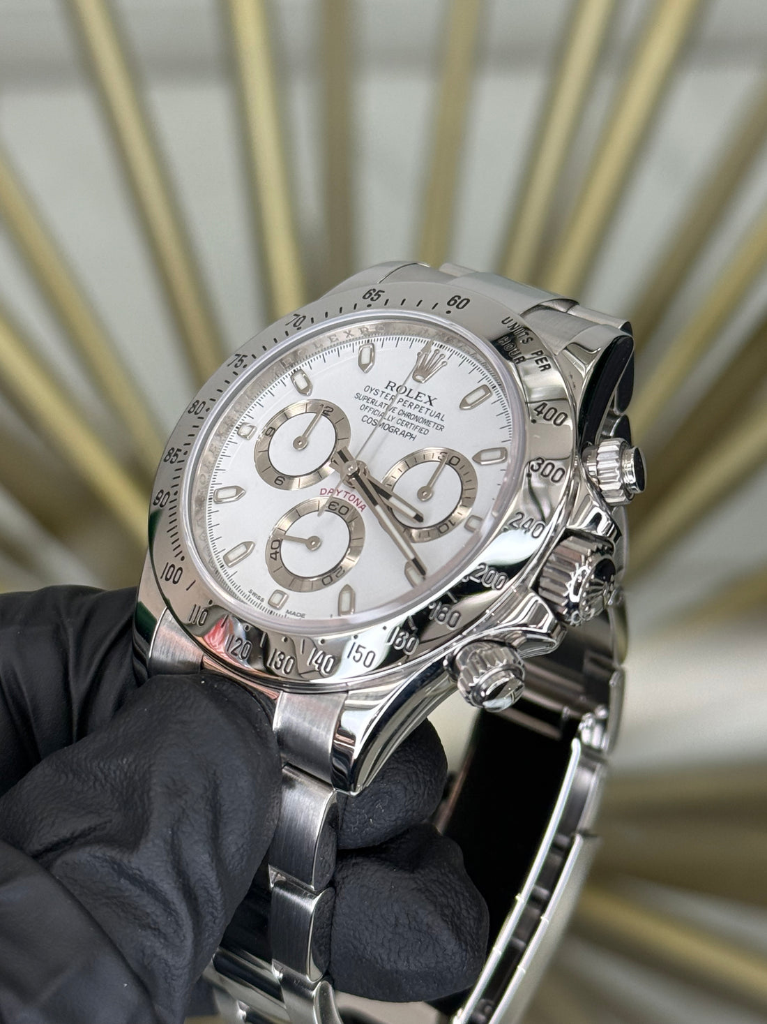 Rolex Daytona White "APH" Dial on Oyster 116520 2012 Card