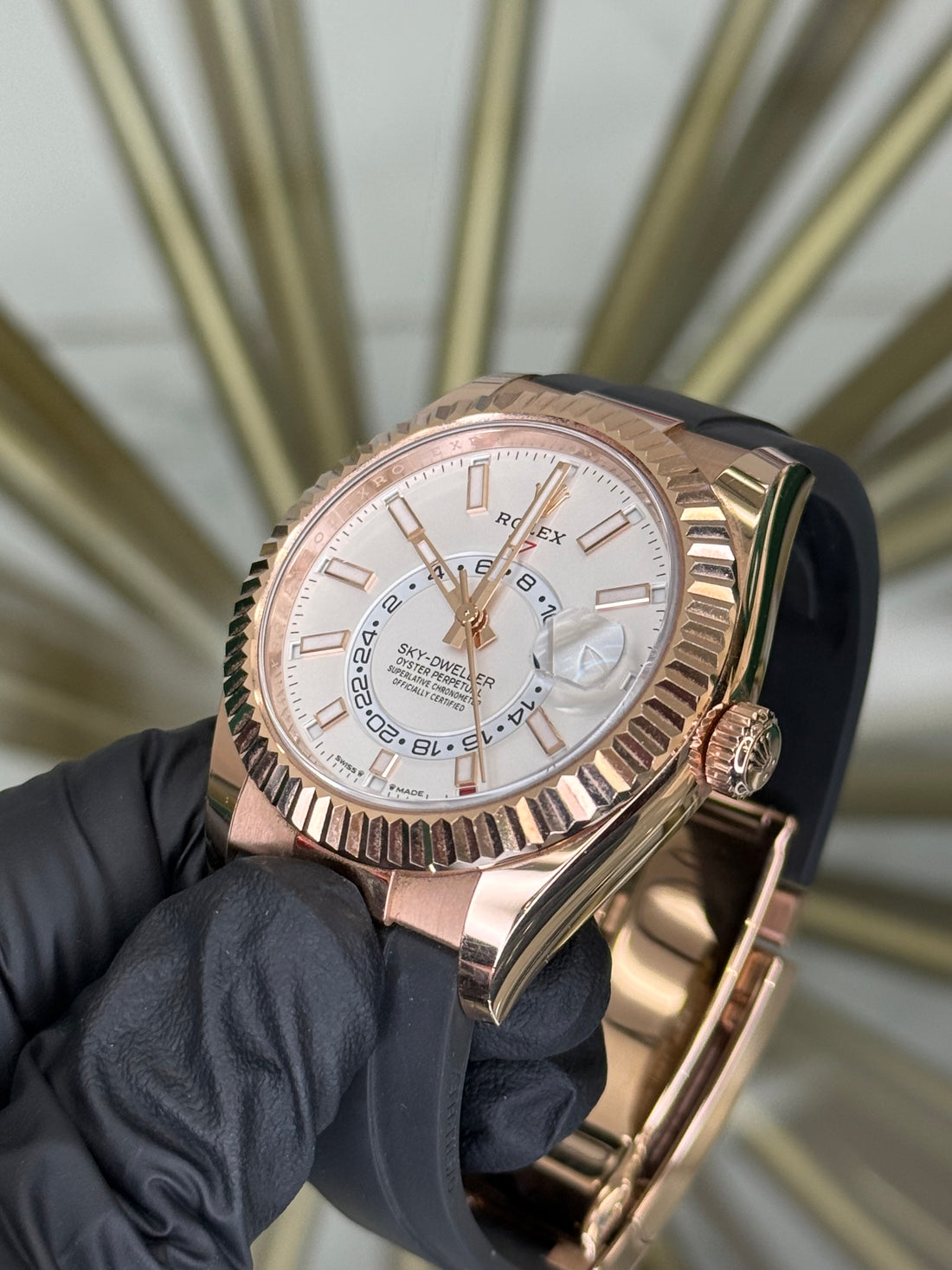 Rolex SkyDweller White Index Dial on Oysterflex 336235 2023 Complete