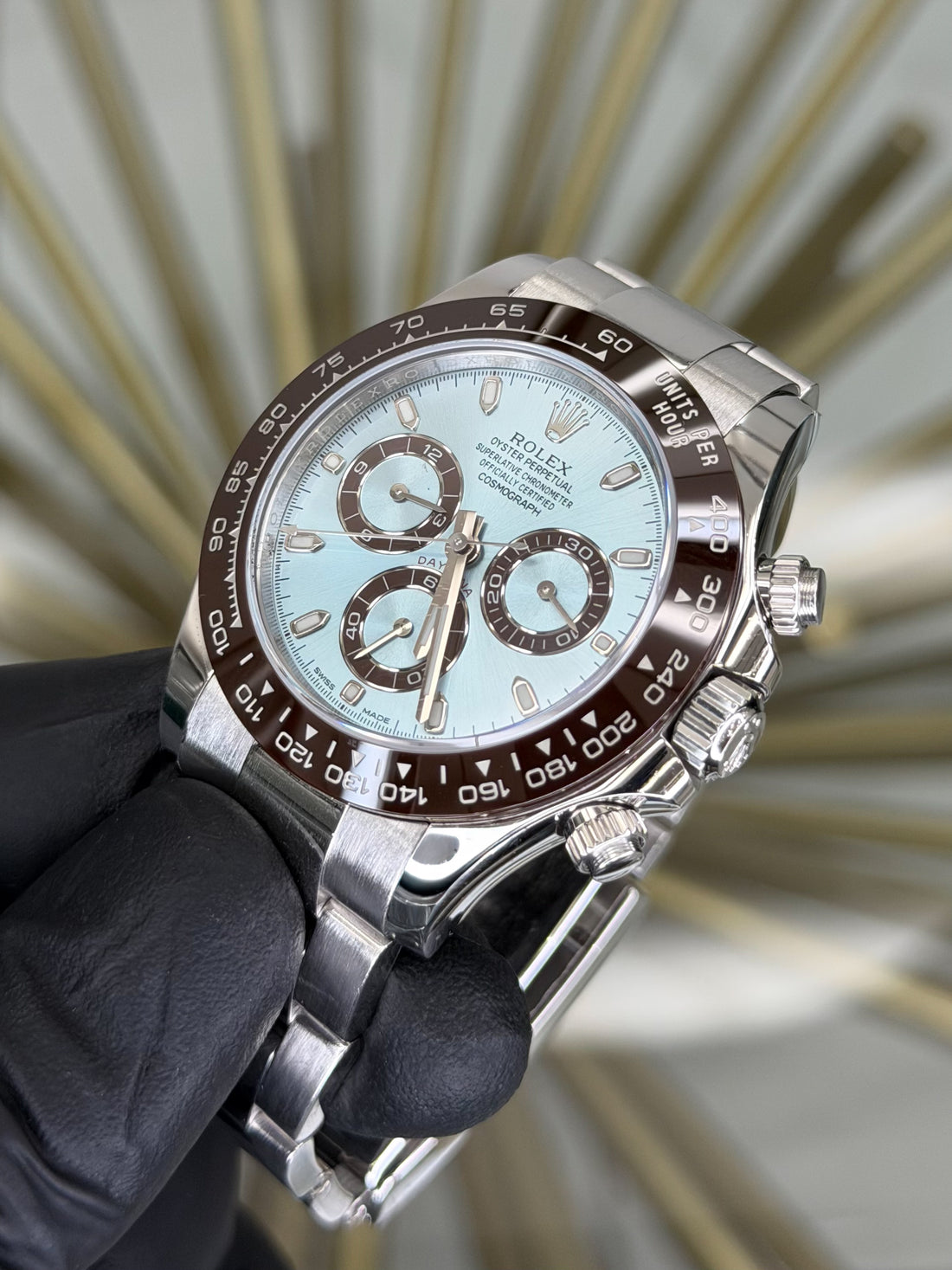 Rolex Daytona Ice Blue Index Dial on Oysterlock 116506