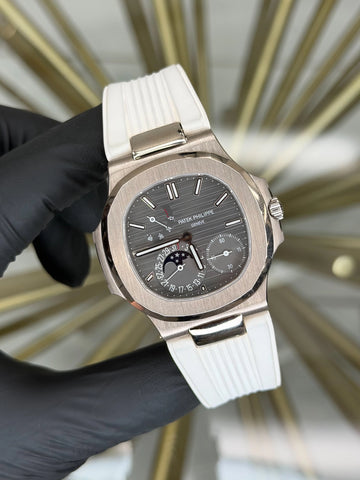 Patek Philippe Nautilus Slate Grey Dial on Strap 5712G-001 2021 Complete