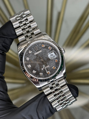 Rolex Datejust 36 Black Jubilee Diamond Dial on Jubilee 116234