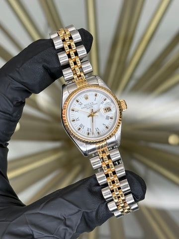 Rolex Datejust Lady White Roman Dial on Jubilee 69173