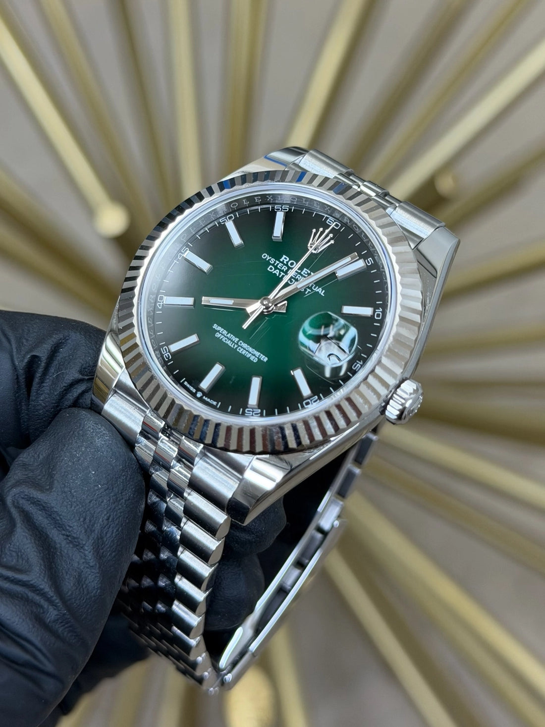 Rolex Datejust 41 Green Ombre Dial on Jubilee 126334 2026 Complete