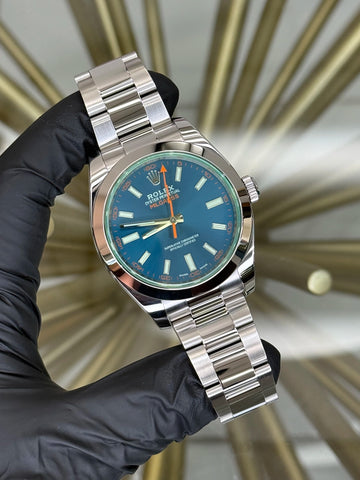 Rolex Milgauss Blue Dial on Oyster 116400GV 2023 Complete