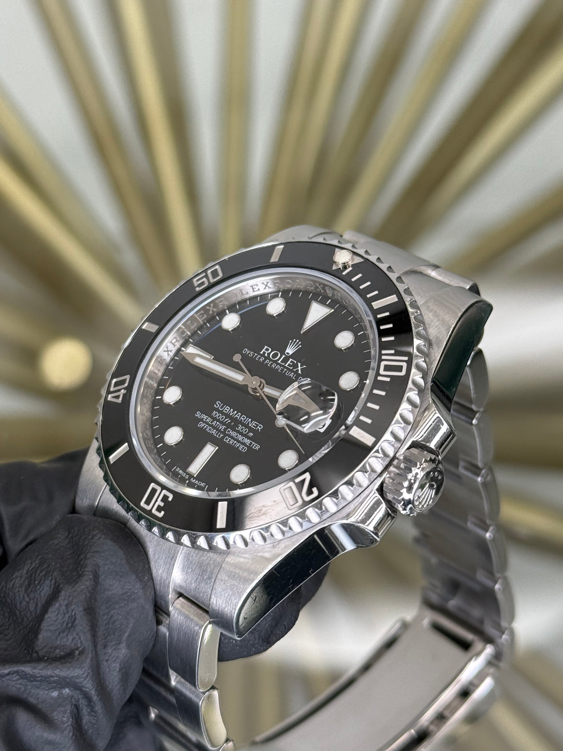 Rolex Submariner Black Dial on Oyster 116610LN 2013 Card