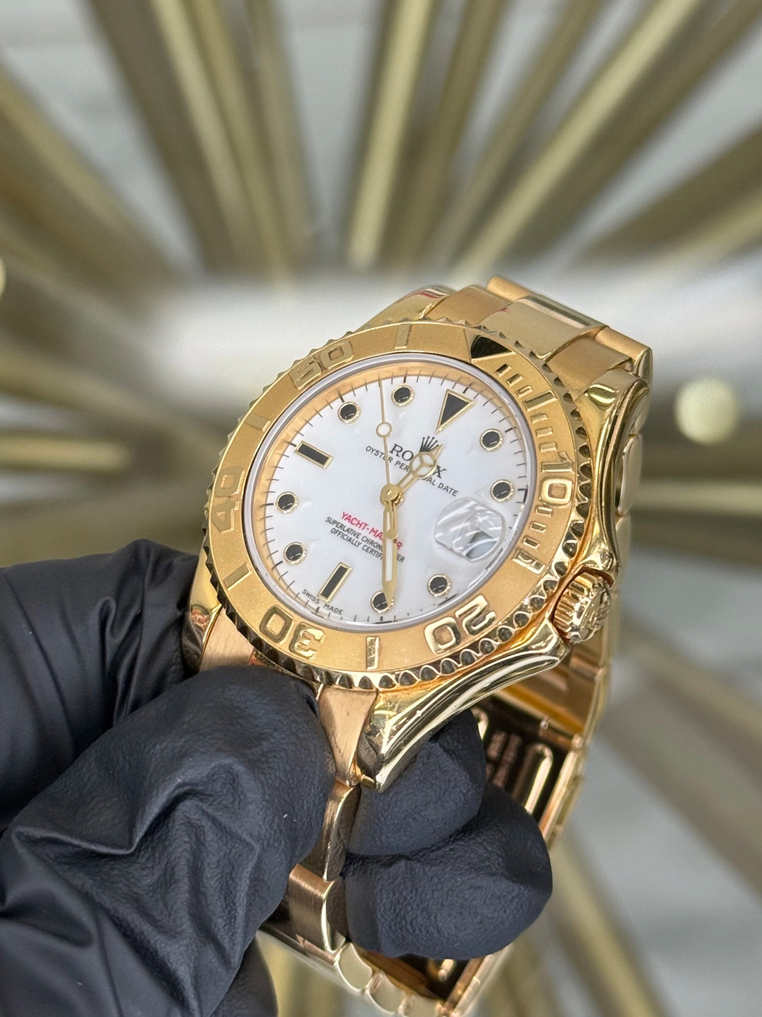 Rolex Yacht-Master Midsize White Dial on Oyster 168628