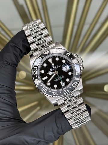 Rolex GMT-Master II Bruce Wayne Black Dial on Jubilee 126710GRNR 2026 Complete