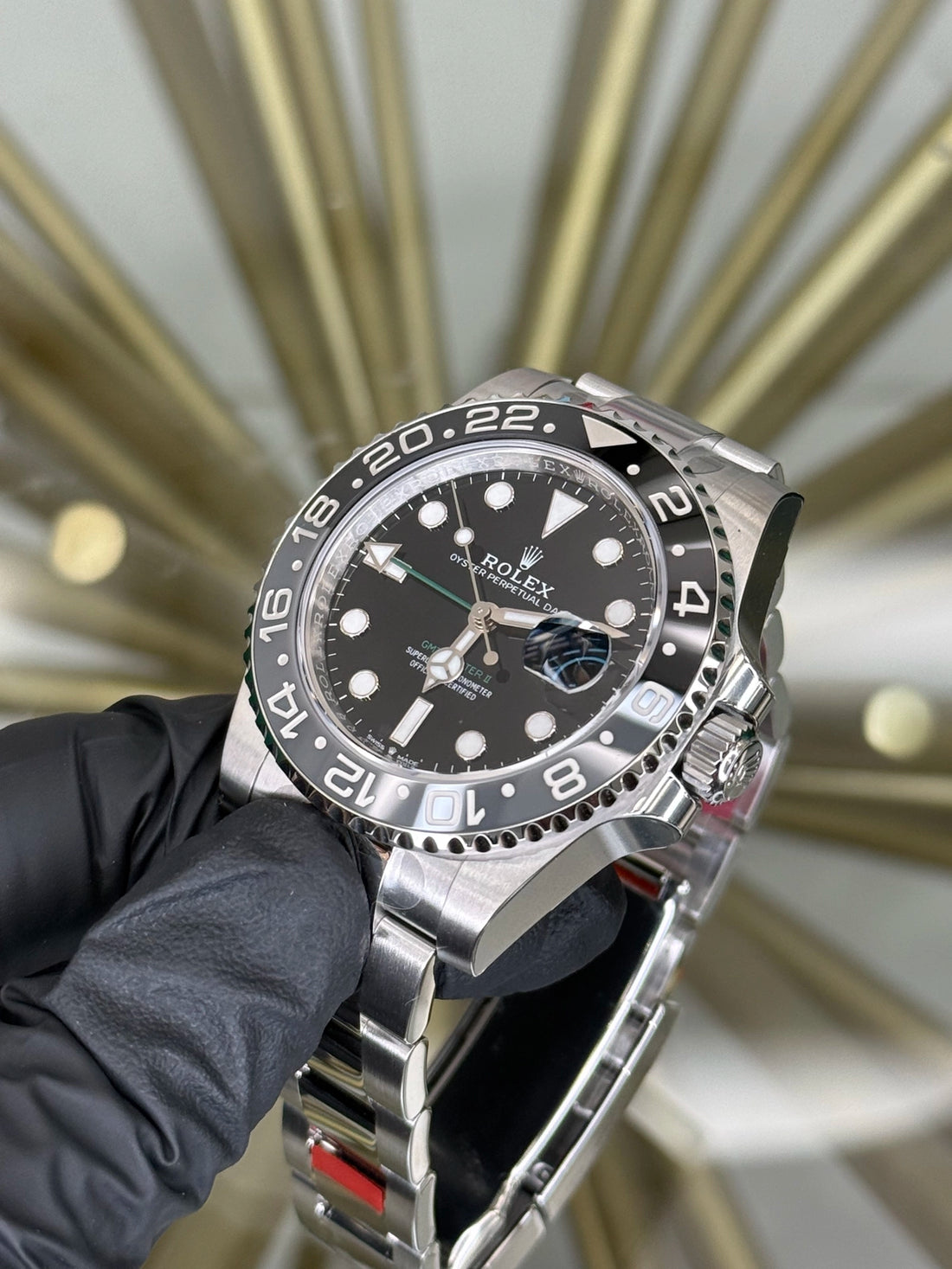 Rolex GMT-Master II Bruce Wayne Black Dial on Oyster 126710GRNR 2026 Complete